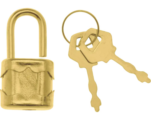 Miniaturschloss mit 2 Schlüssel gold