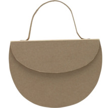 Dekorative Halbkreis-Tasche mit Griff zum Basteln und Gestalten