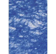 Detailaufnahme einer blauen Papierfasertapete