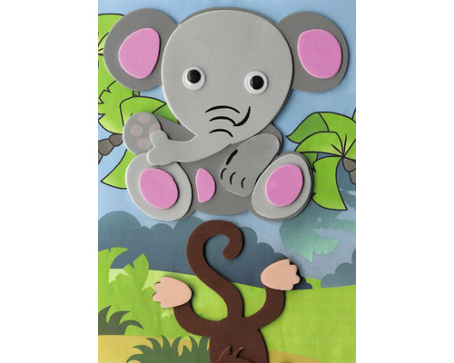 3D-Moosgummi Elefant-Affe