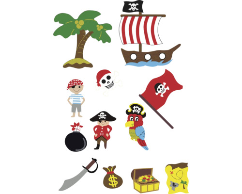 Moosgummi Sticker Piraten 36 Stück