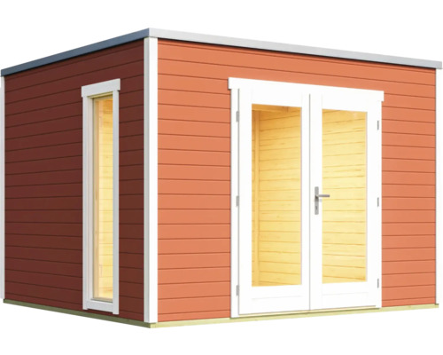 Holzgartenhaus mit Fenster und Doppeltür