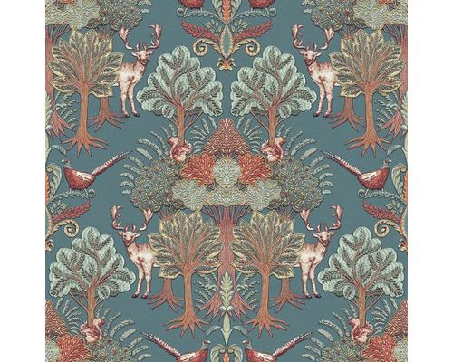 Vliestapete TP422305 Tapestry Wald und Tiere grün braun rot