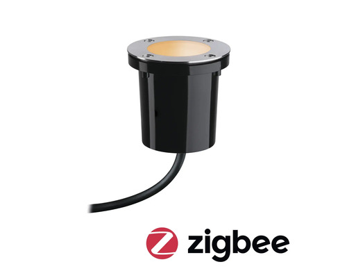 Bodeneinbaustrahler mit Zigbee Logo