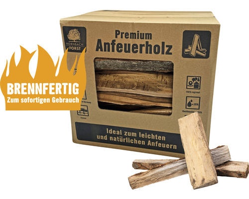 Anfeuerholz HORNBACH FORST Laub- und Nadelhözer gemischt, 11,2 dm³ im Karton