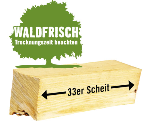 Kaminholz Brennholz HORNBACH FORST lose Laubhölzer gemischt, 1 Schüttraummeter, ca. 28 -30 cm, waldfrisch