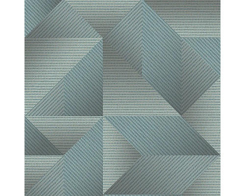 Vliestapete TP422976 Exclusive Threads Geometrisch blau grau Tapete mit geometrischem Dreieckmuster
