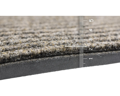 Detailansicht einer Fußmatte mit Maßangabe der Höhe