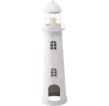 Dekorativer Leuchtturm mit Fensteröffnungen und Lampenattrappe