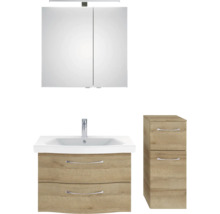 Badezimmer-Set mit Spiegelschrank, Waschtisch und Unterschrank