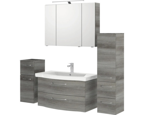 Badezimmer-Set mit Waschtisch, Spiegelschrank und Seitenschrank für die Badezimmereinrichtung