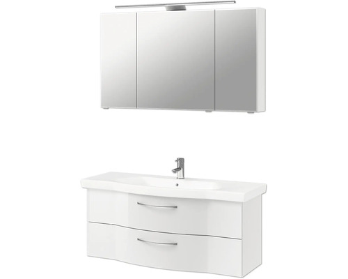 Waschtisch mit Unterschrank und Spiegelschrank für das Badezimmer