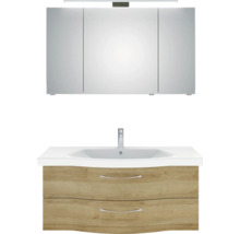 Badezimmermöbel-Set mit Spiegelschrank, Waschbecken und Unterschrank