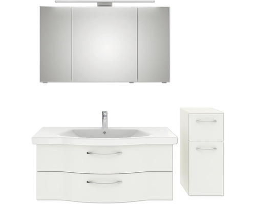 Badezimmer-Set mit Spiegelschrank, Waschtischunterschrank und Seitenschrank