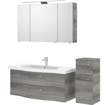 Badezimmermöbelset mit Spiegelschrank, Waschtisch und Unterschrank