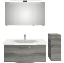 Badezimmermöbel-Set mit Spiegelschrank, Waschtischunterschrank und Seitenschrank