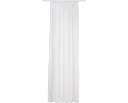 Vorhang mit Universalband Voile weiß 260 x 300 cm Weißer Duschvorhang mit Kräuselbandaufhängung an einer Stange
