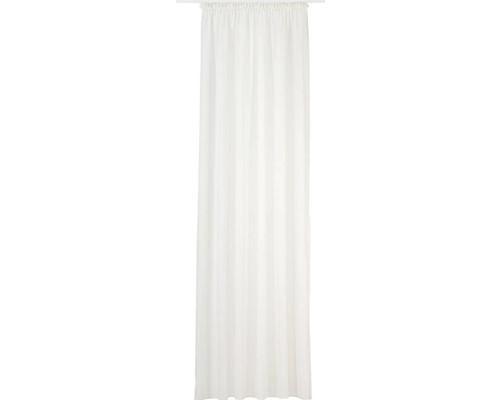 Vorhang mit Universalband Voile beige 260 x 300 cm Weißer Gardinenschal mit Kräuselbandaufhängung