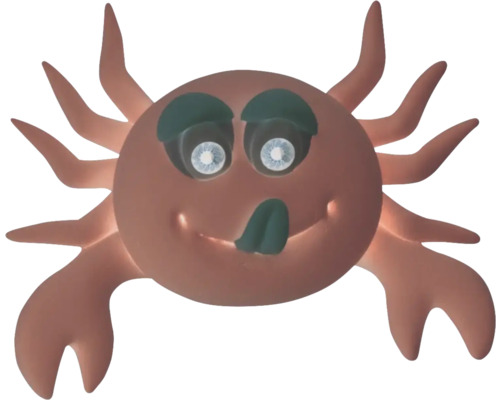 Dekorative Krabbenfigur mit Gesicht