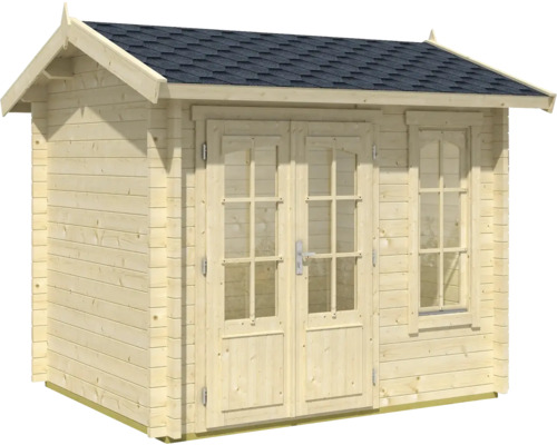 Holzgartenhaus mit Doppeltür und Fenster