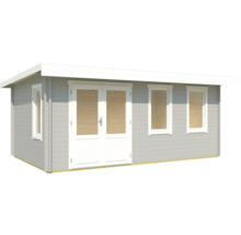 Gartenhaus Outdoor Life Baruda 53 inkl. Fußboden 570 x 415 cm lichtgrau