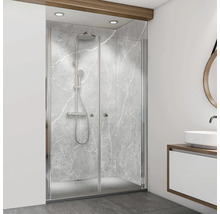 Duschrückwand BREUER Dekor Marmor grau 100 x 210 cm