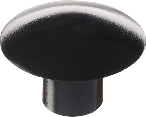 Abdeckkappe zum Eindrücken Ø 5/12 mm Kunststoff schwarz Schwarzer Möbelknopf