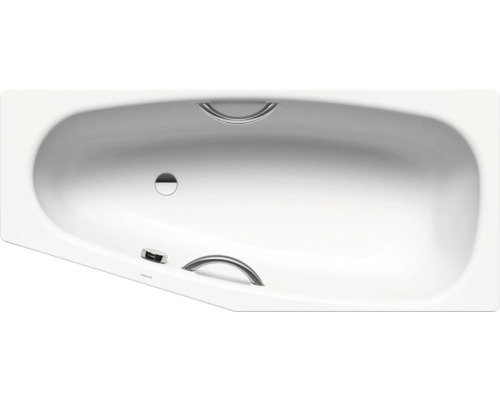 Badewanne KALDEWEI Mini Star 833 75 x 157 cm alpinweiß glänzend 224900010001 Eckbadewanne mit Griffen und Ablaufgarnitur