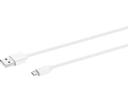 Lade + Datenkabel USB/Micro-USB 2,5 m weiß-0