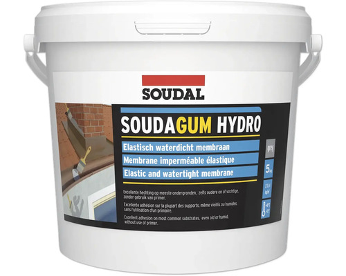 Soudal 1K Soudagum Hydro Kit streichbare Abdichtung grau 5 kg