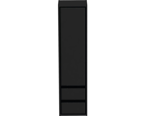 Hochschrank Sanox Loft BxHxT 40 x 160 x 35 cm rechts Frontfarbe schwarz matt Schmaler Hochschrank mit zwei Schubladen