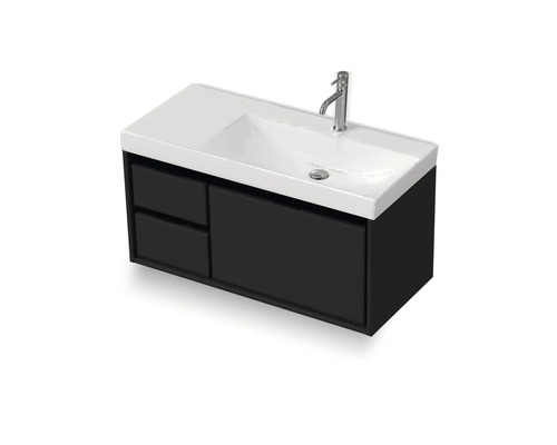 Waschtisch mit zwei Schubladen, Waschbecken und Armatur