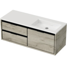 Waschtischunterschrank mit zwei Schubladen und Waschbecken
