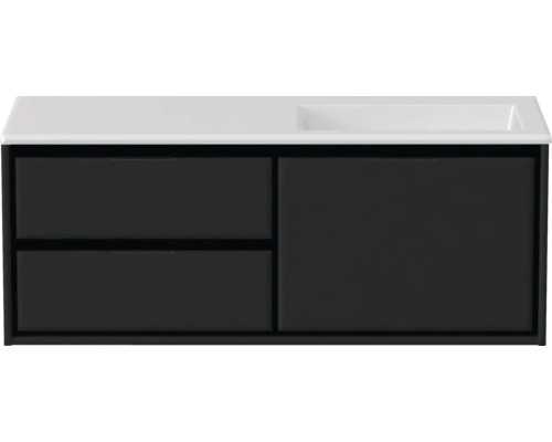 Waschtischunterschrank mit zwei Schubladen und einer Tür