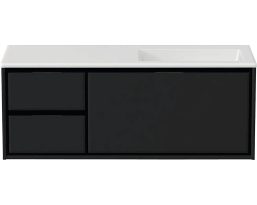 Waschtischunterschrank mit zwei Schubladen und einer Tür