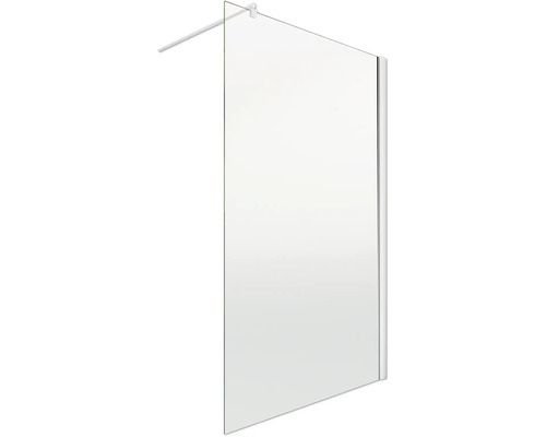 Duschwand aus Glas mit Haltestange