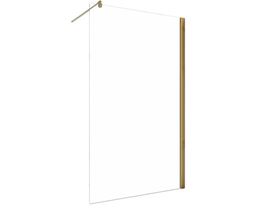 Duschwand aus Glas mit Stabilisierungsstange