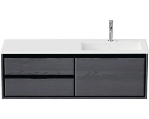 Waschtischunterschrank mit Waschbecken und zwei Schubladen