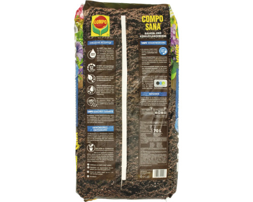 COMPO Sana Balkon- und Kübelpflanzenerde, 70 Liter Sack