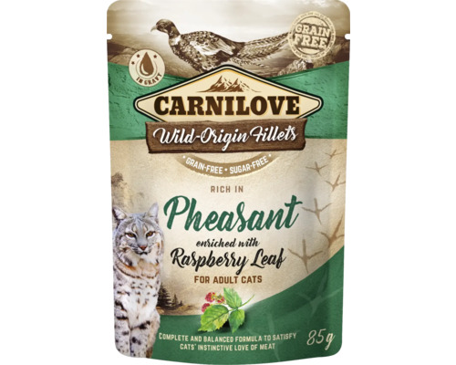 Katzenfutter nass Carnilove Cat Pouch Pheasant 85g