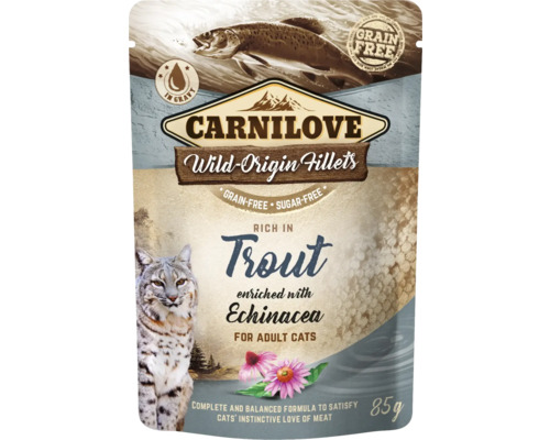 Katzenfutter nass Carnilove Cat Pouch Trout 85g Katzenfutter nass Carnilove Cat Pouch Trout 85g