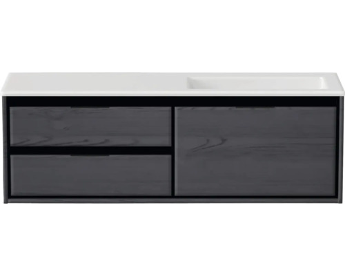 Waschtischunterschrank mit zwei Schubladen und einem Waschbecken