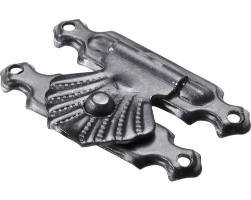 Schatullenverschluss 18 x 25,5 x 18 mm Stahl schwarz matt Fensterladenfeststeller aus Metall