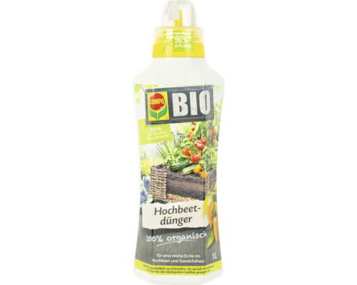 Hochbeetdünger COMPO BIO 1L für eine reiche Ernte im Hochbeet und Gewächshaus 100 % organischer Dünger
