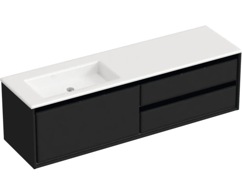 Waschtischunterschrank mit zwei Schubladen und Waschbecken