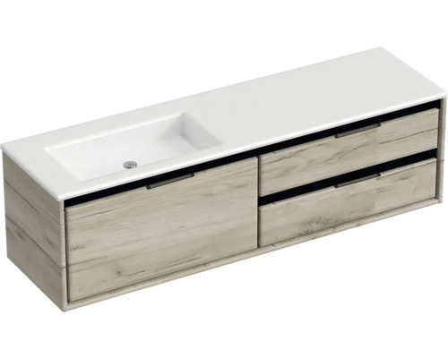 Waschtischunterschrank mit Schubladen und Waschbecken