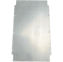 Metallplatte mit Aussparungen und Löchern