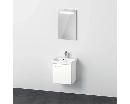 Badmöbel-Set DURAVIT No.1 BxHxT 50 x 200 x 39 cm Frontfarbe weiß mit Waschtisch weiß und Waschtischunterschrank Türanschlag links Spiegel mit LED-Beleuchtung N10151L18180000