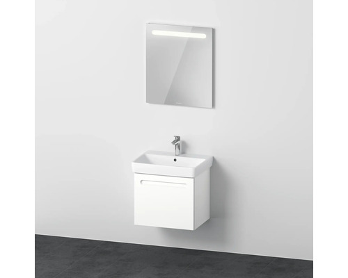 Badmöbel-Set DURAVIT No.1 BxHxT 60 x 200 x 45 cm Frontfarbe weiß mit Waschtisch weiß und Waschtischunterschrank Spiegel mit LED-Beleuchtung N10154018180000