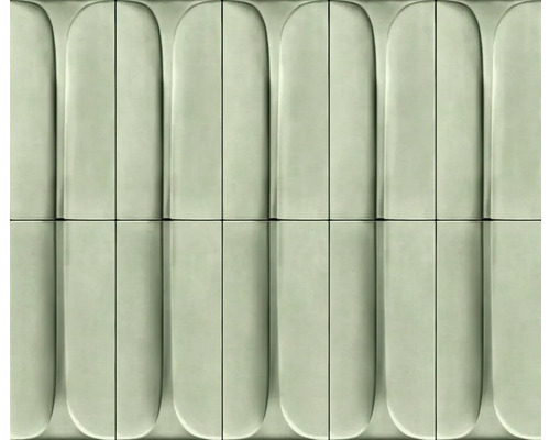Vliestapete 34476 Shades Iconic 3D-Optik grün Keramikfliesen mit gerundetem Design für Wandverkleidung